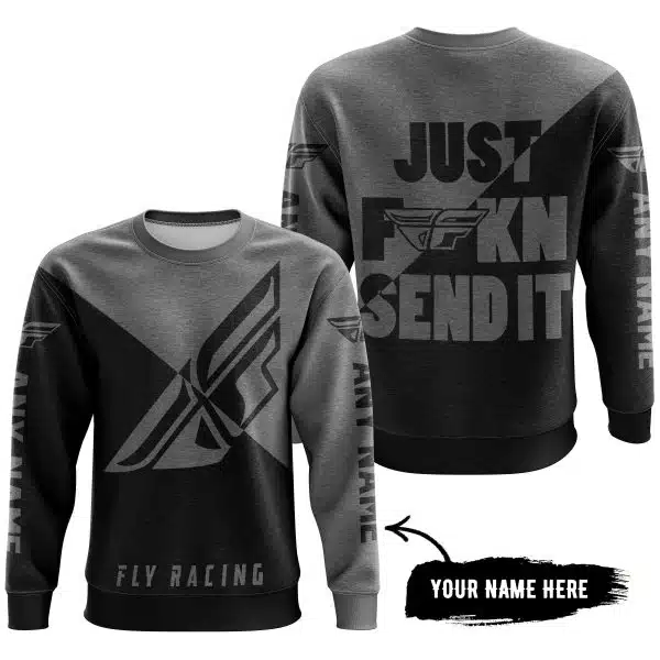 Just Fkcn Send It - 3d All Over Printed - Fly Racing Grey - Image 4