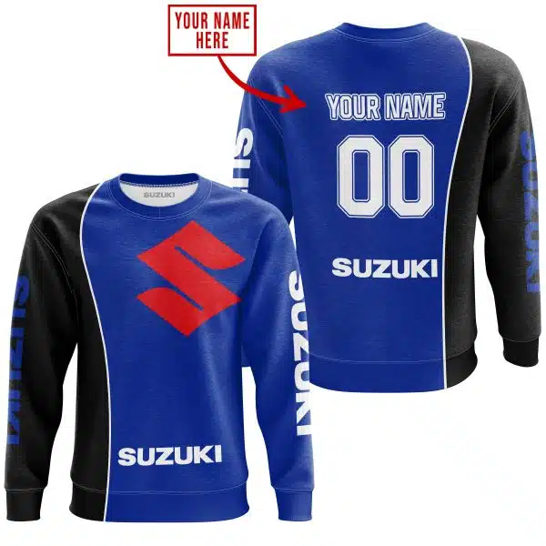 Limited Edition - Custom Name Motocrocss V2 - Suzuki - Blue - Image 4