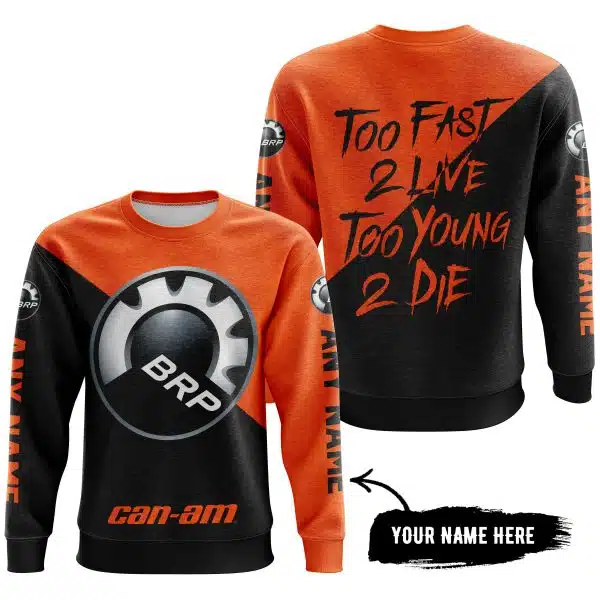 Too Fast To Live Too Young To Die - 3d All Over Printed - Can Am Orange - Image 4