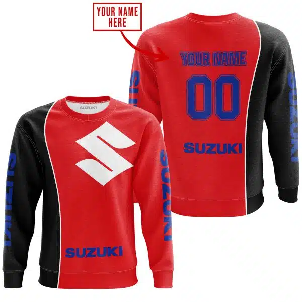 Limited Edition - Custom Name Motocrocss V2 - Suzuki - Red - Image 4