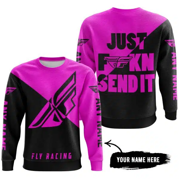 Just Fkcn Send It - 3d All Over Printed - Fly Racing Pink - Image 4