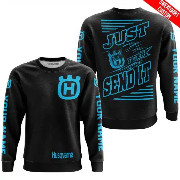 Premium Just Fckn Gonna Send It - Custom Name - Husqvarna - Sky Blue Black - Image 6