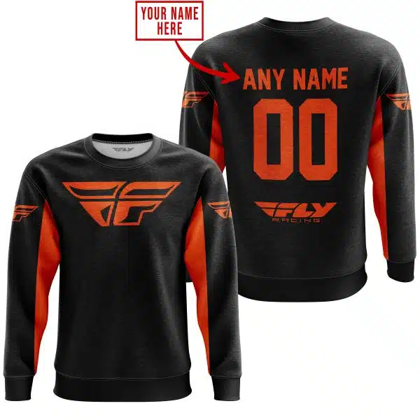 Custom Name Racing - Limited Edition - Fly Racing- Orange - Image 3