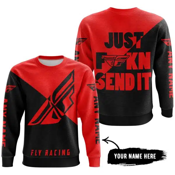 Just Fkcn Send It - 3d All Over Printed - Fly Racing Red - Image 4