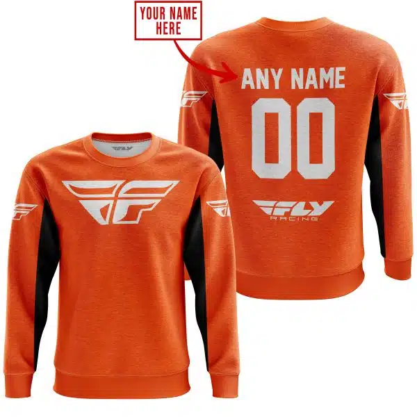 Custom Name Racing - Limited Edition - Fly Racing- Orange V2 - Image 3