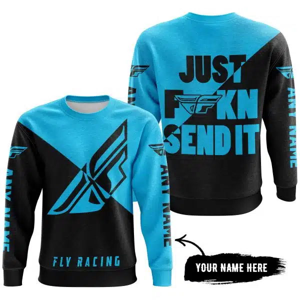 Just Fkcn Send It - 3d All Over Printed - Fly Racing Sky Blue - Image 3