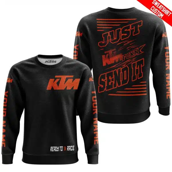Premium Just Fckn Gonna Send It - Custom Name - Ktm Racing - Orange Black - Image 6