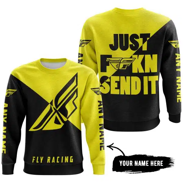 Just Fkcn Send It - 3d All Over Printed - Fly Racing Yellow - Image 4