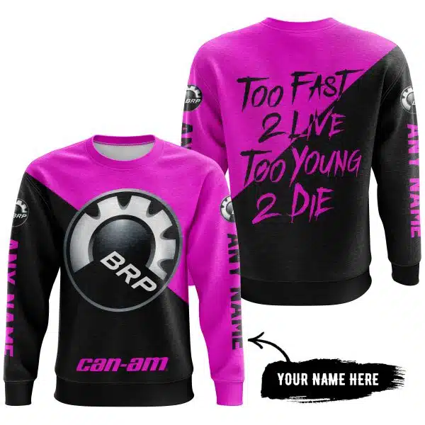Too Fast To Live Too Young To Die - 3d All Over Printed - Can Am Pink - Image 4