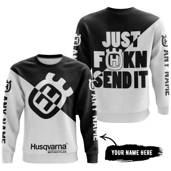 Just Fkcn Send It - 3d All Over Printed - Husqvarna Black - Image 4