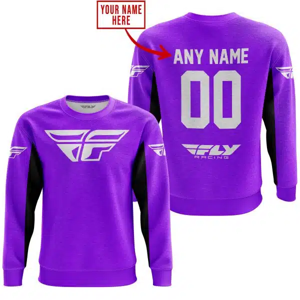 Custom Name Racing - Limited Edition - Fly Racing- Purple V2 - Image 3
