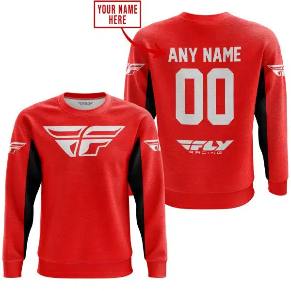 Custom Name Racing - Limited Edition - Fly Racing- Red V2 - Image 3