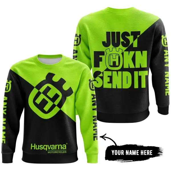 Just Fkcn Send It - 3d All Over Printed - Husqvarna Neon - Image 4