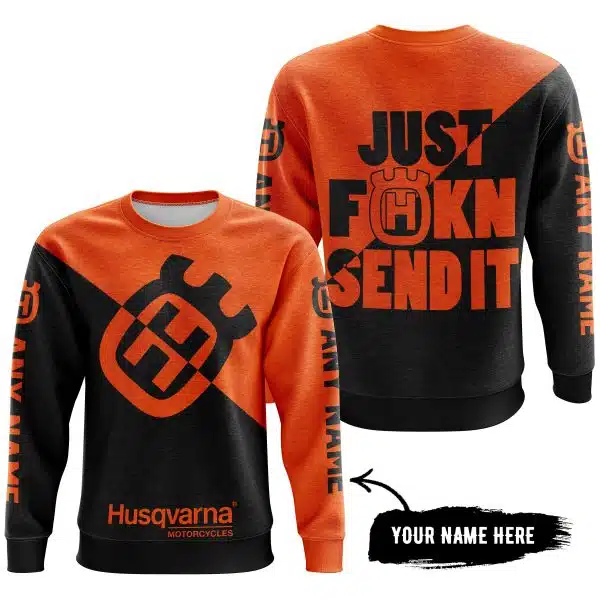 Just Fkcn Send It - 3d All Over Printed - Husqvarna Orange - Image 3