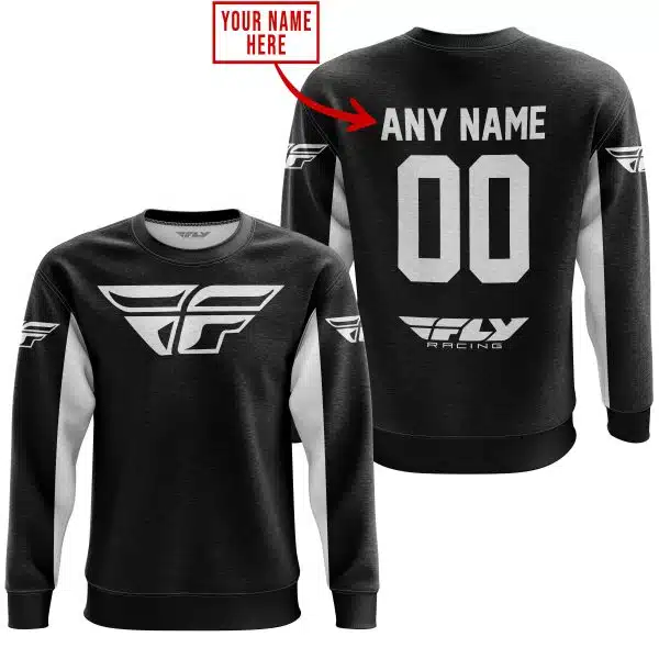 Custom Name Racing - Limited Edition - Fly Racing- White - Image 3
