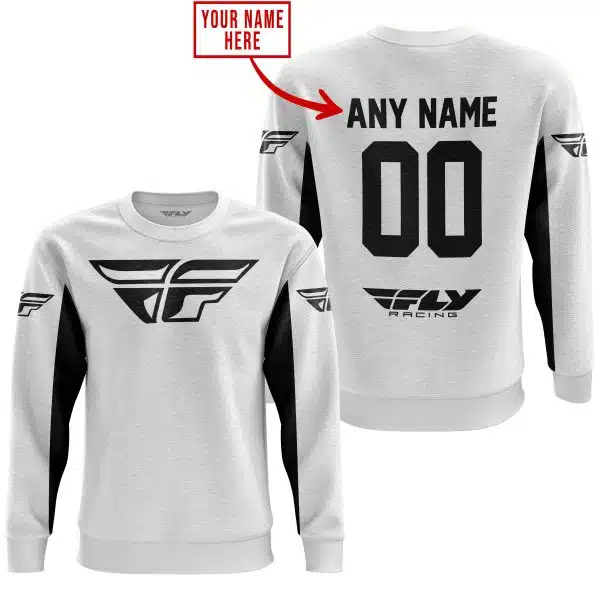 Custom Name Racing - Limited Edition - Fly Racing- White V2 - Image 3