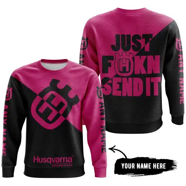 Just Fkcn Send It - 3d All Over Printed - Husqvarna Pink 1 - Image 4