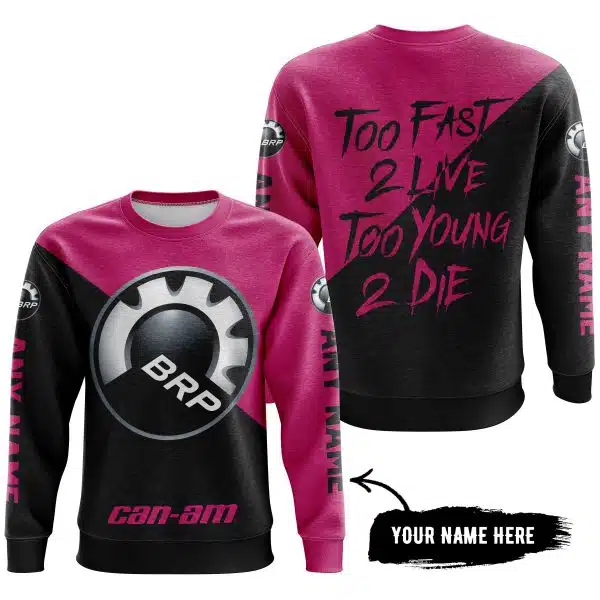 Too Fast To Live Too Young To Die - 3d All Over Printed - Can Am Pink 1 - Image 4