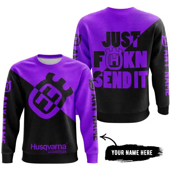 Just Fkcn Send It - 3d All Over Printed - Husqvarna Purple - Image 4