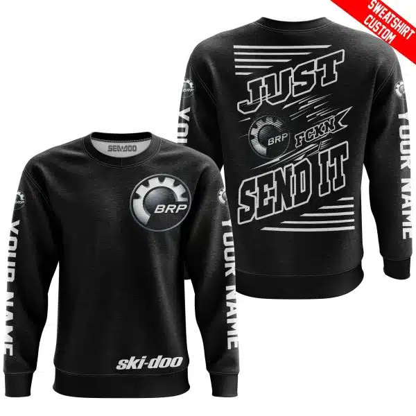 Premium Just Fckn Gonna Send It - Custom Name - Ski Doo - White Black - Image 6