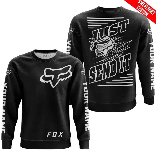 Premium Just Fckn Gonna Send It – Custom Name – Fox – Black - Image 5