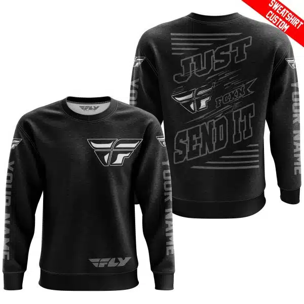 Premium Just Fckn Gonna Send It - Custom Name - Fly Racing - Grey Black - Image 6