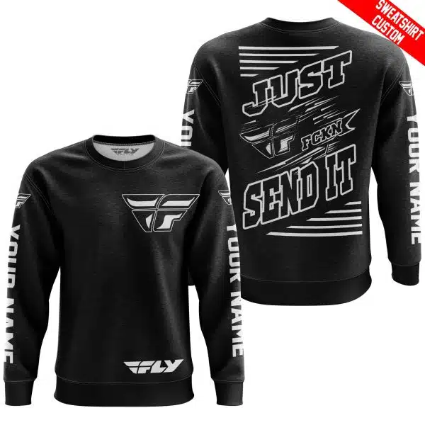 Premium Just Fckn Gonna Send It - Custom Name - Fly Racing - White Black - Image 6