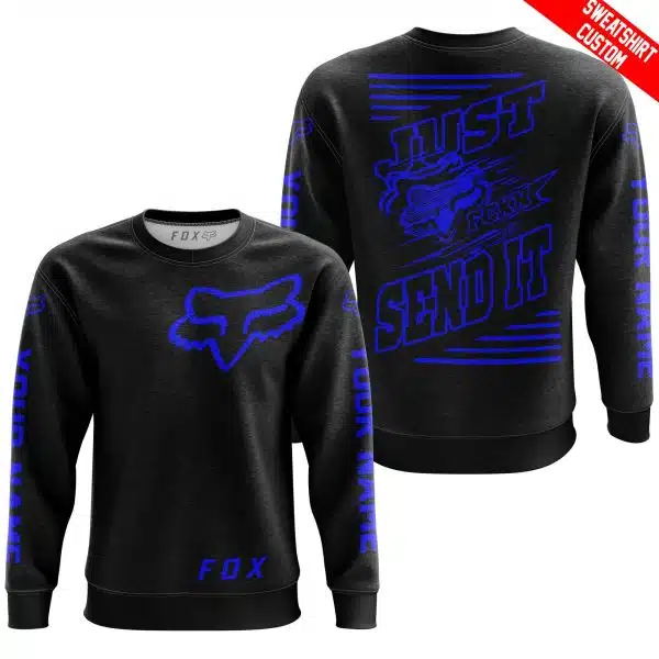 Premium Just Fckn Gonna Send It - Custom Name - Fox Racing - Blue Black - Image 5