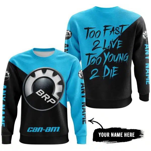 Too Fast To Live Too Young To Die - 3d All Over Printed - Can Am Sky Blue - Image 4