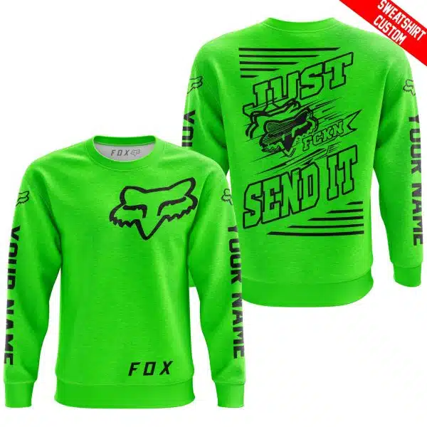 Premium Just Fckn Gonna Send It – Custom Name – Fox – Green - Image 4
