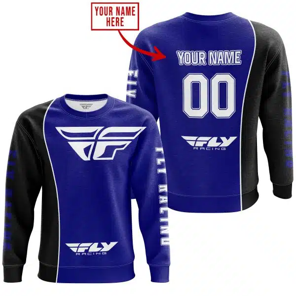 Limited Edition - Custom Name Motocrocss V2 - Fly Racing Navy - Image 4