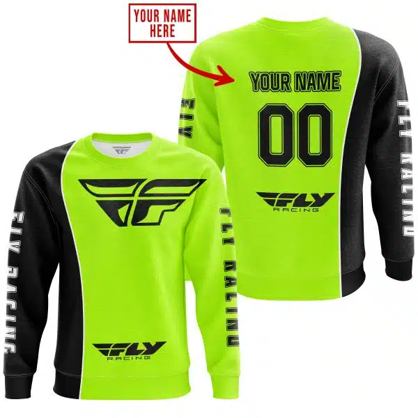 Limited Edition - Custom Name Motocrocss V2 - Fly Racing Neon - Image 4