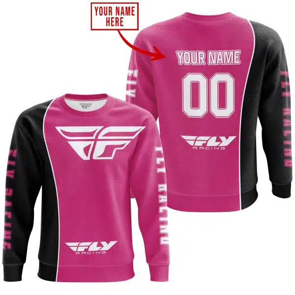 Limited Edition - Custom Name Motocrocss V2 - Fly Racing Pink 1 - Image 4