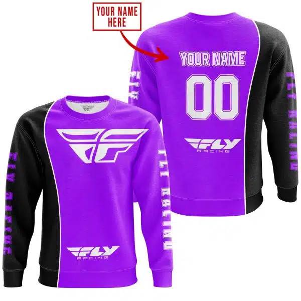Limited Edition - Custom Name Motocrocss V2 - Fly Racing Purple - Image 4