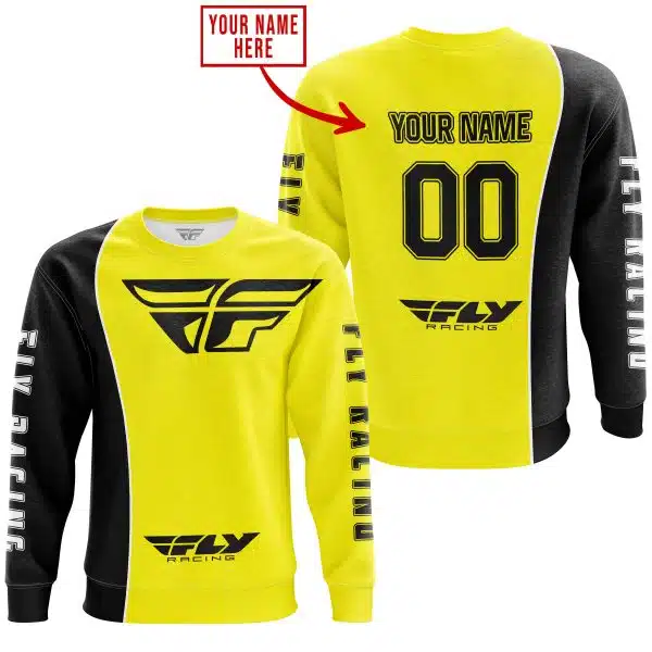 Limited Edition - Custom Name Motocrocss V2 - Fly Racing Yellow - Image 4