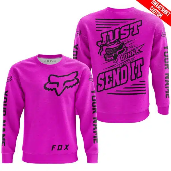 Premium Just Fckn Gonna Send It – Custom Name – Fox – Pink - Image 6