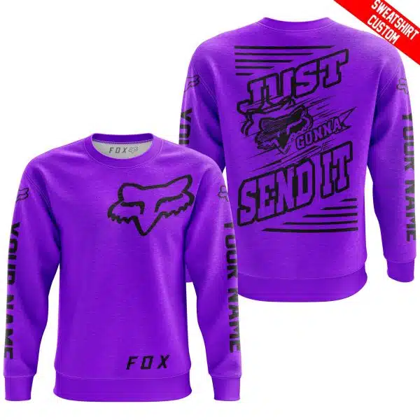 Premium Just Fckn Gonna Send It – Custom Name – Fox – Purple - Image 6