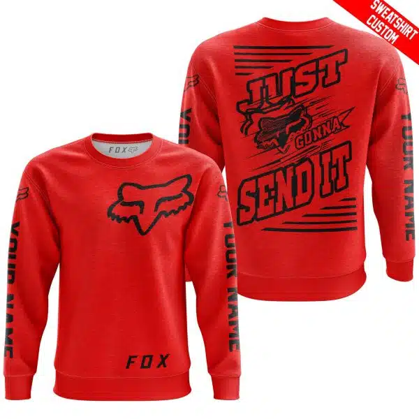 Premium Just Fckn Gonna Send It – Custom Name – Fox – Red - Image 6