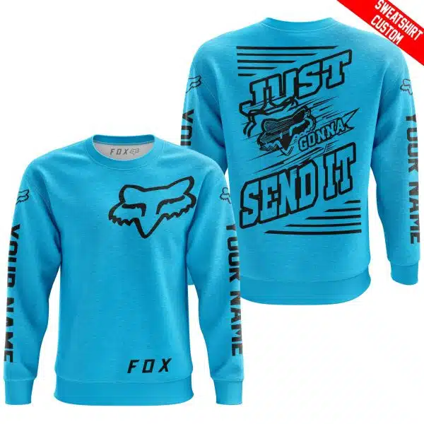 Premium Just Fckn Gonna Send It – Custom Name – Fox – Sky Blue - Image 7