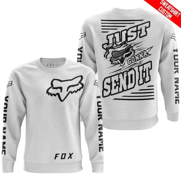 Premium Just Fckn Gonna Send It – Custom Name – Fox – White - Image 6
