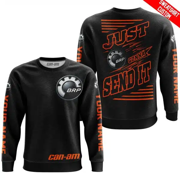 Premium Just Fckn Gonna Send It - Custom Name - Can Am - Orange Black - Image 5