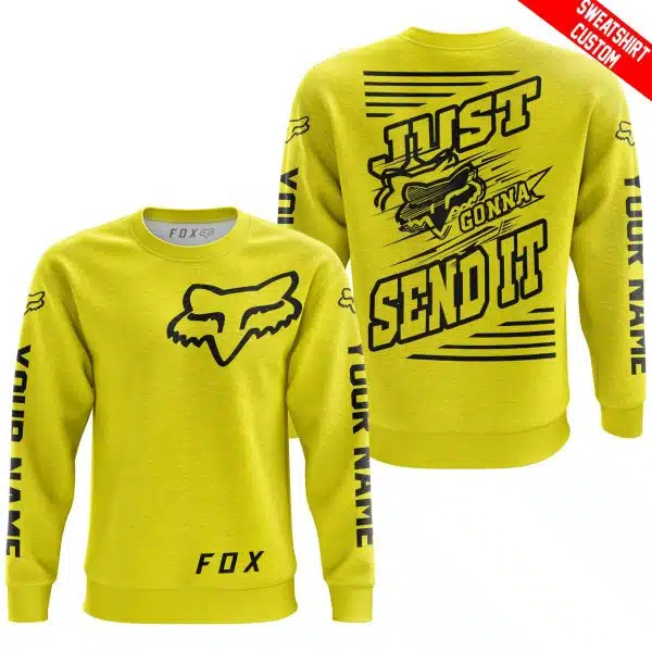 Premium Just Fckn Gonna Send It – Custom Name – Fox – Yellow - Image 6