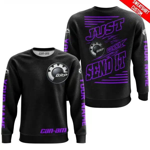 Premium Just Fckn Gonna Send It - Custom Name - Can Am - Purple Black - Image 5
