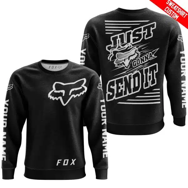 Premium Just Fckn Gonna Send It – Custom Name – Fox – Black - Image 6