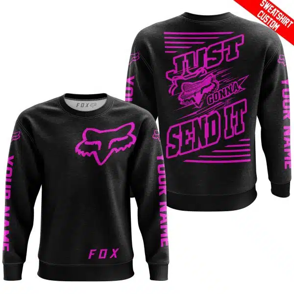 Premium Just Fckn Gonna Send It - Custom Name - Fox Racing - Pink Black - Image 5