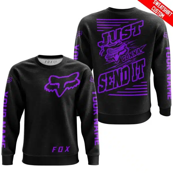 Premium Just Fckn Gonna Send It - Custom Name - Fox Racing - Purple Black - Image 5