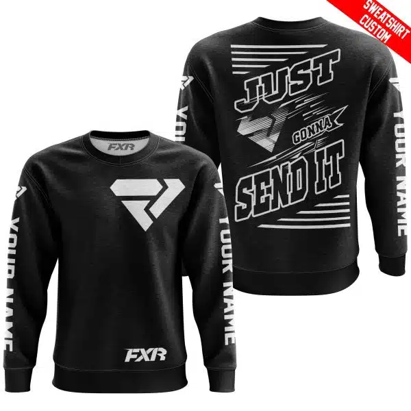 Premium Just Fckn Gonna Send It - Custom Name - Fxr Racing - White Black - Image 5