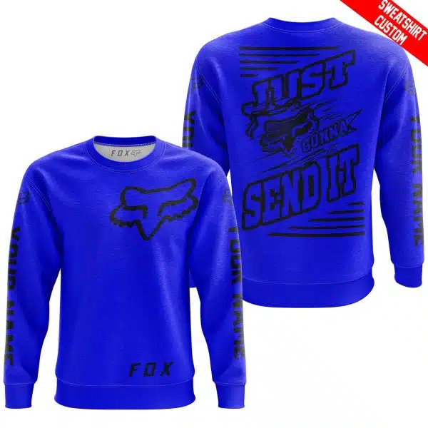 Premium Just Fckn Gonna Send It – Custom Name – Fox – Blue - Image 6