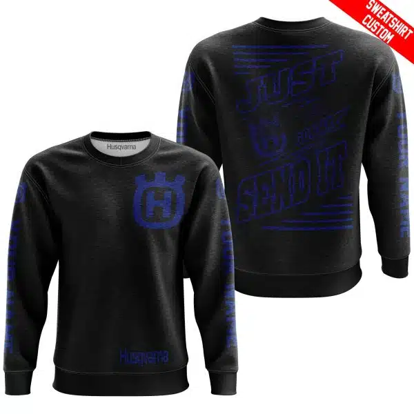 Premium Just Fckn Gonna Send It - Custom Name - Husqvarna - Blue Black - Image 5