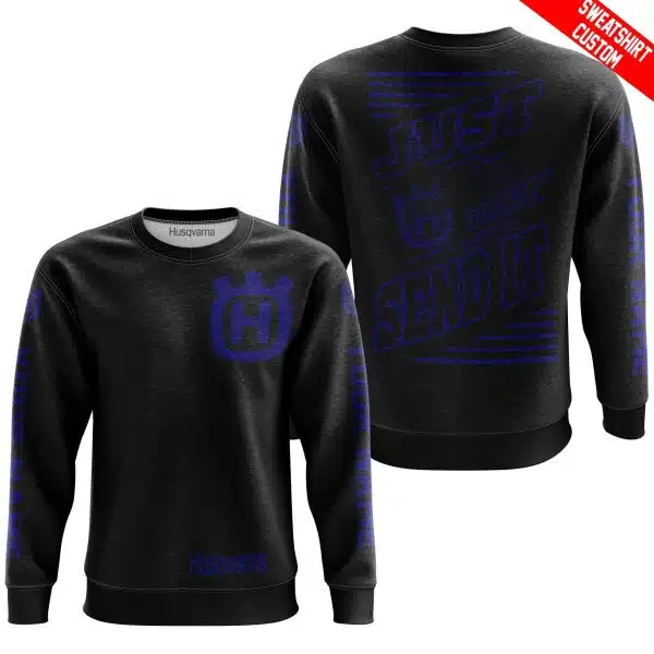 Premium Just Fckn Gonna Send It - Custom Name - Husqvarna - Navy Black - Image 5